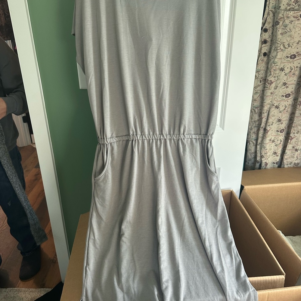 Lularoe Isla cross back Grey Casual Dress